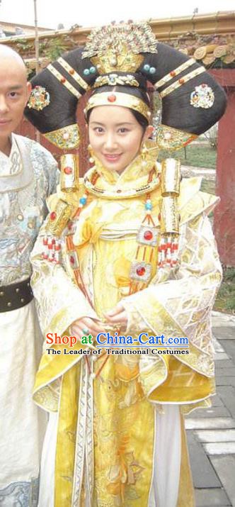 Traditional Chinese Ancient Costume China Qing Dynasty Manchu Emperor Princess Clothing