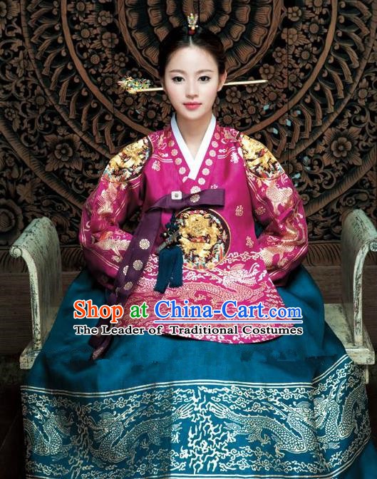 Korean Traditional Empress Palace Hanbok Clothing Korea Fashion Apparel Dress for Women