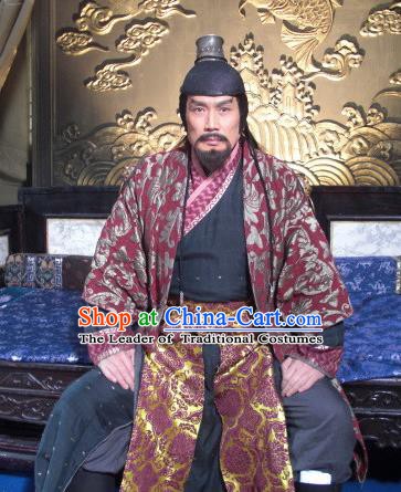 Chinese Ancient Qing Dynasty Royal Highness Pingxi Wu Sangui Costume for Men