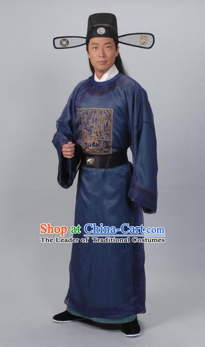 Traditional Chinese Ming Dynasty Ancient County Magistrate Costume for Men