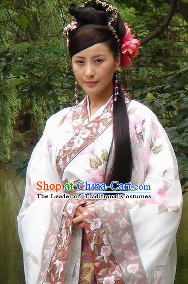 Chinese Ancient Ming Dynasty Nobility Lady Embroidered Dress Costume for Women