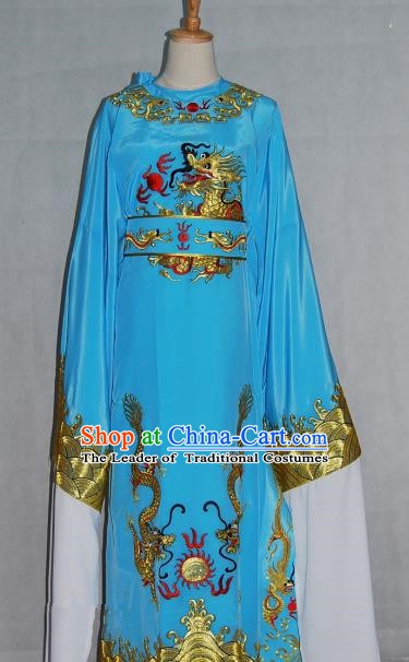 China Traditional Beijing Opera Niche Blue Robe Chinese Peking Opera Number One Scholar Scholar Costume