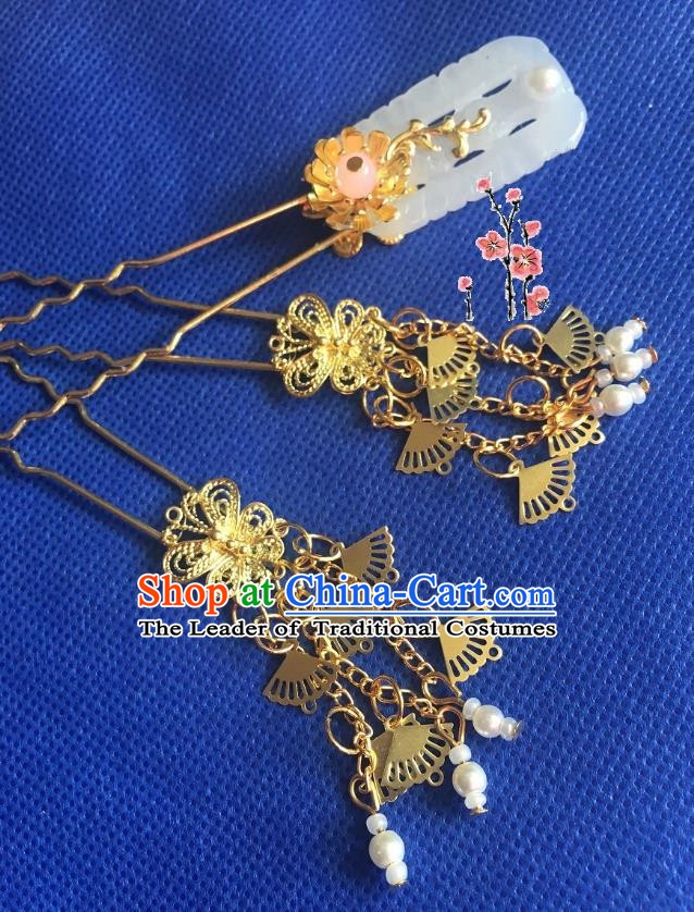 Chinese Ancient Hair Accessories Hanfu Hairpins for Women