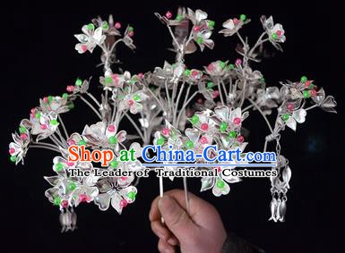 Traditional Chinese Miao Nationality Hair Accessories Headwear Hmong Miao Female Colorful Beads Hairpins for Women