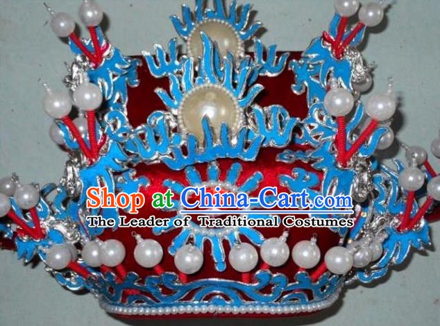 Traditional Chinese Beijing Opera Prime Minister Hair Accessories Peking Opera Chancellor Red Hats Headwear