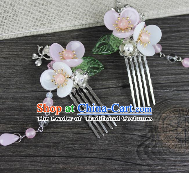 Chinese Ancient Handmade Hair Accessories Flowers Hair Combs Hairpins for Women