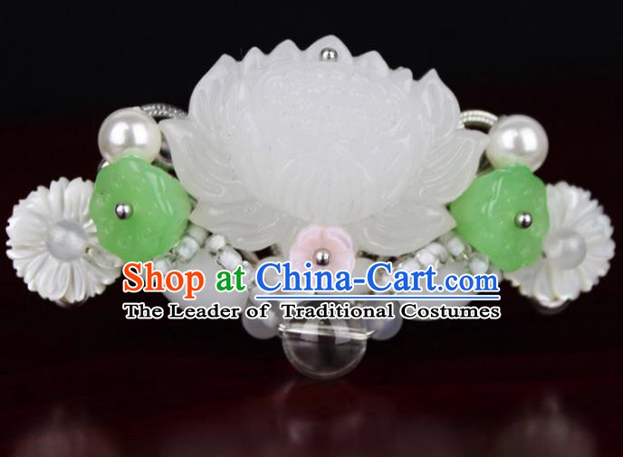 Chinese Ancient Handmade Hair Accessories Classical Hairpins Lotus Hair Clips for Women