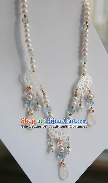 Ancient Chinese Handmade Hanfu Necklace Accessories Shell Necklet for Women