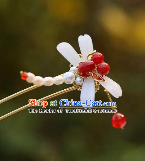 Chinese Ancient Hanfu Handmade Hairpins Dragonfly Hair Clip Hair Accessories for Women