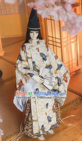 Traditional Asian Japan Costume Japanese Prince Kimono Hunting Clothing for Men