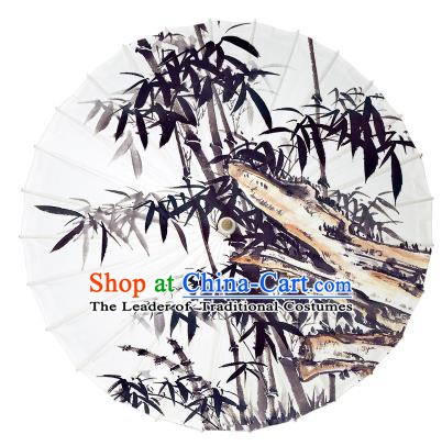 Chinese Traditional Artware Ink Wash Painting Bamboo Paper Umbrella Oil-paper Umbrella Handmade Umbrella