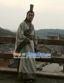 Chinese Ancient Han Dynasty Minister Replica Costume for Men