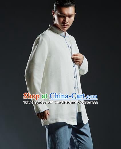 Chinese Kung Fu Costume Plated Buttons Shirts Martial Arts Gongfu Wushu Tang SuitsTai Chi Clothing for Men