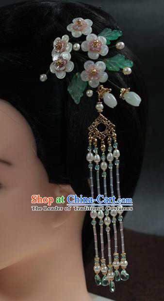 Traditional Chinese Ancient Tassel Step Shake Classical Hair Accessories Handmade Hairpins for Women