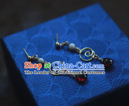 Traditional Chinese Ancient Handmade Hanfu Earrings Classical Eardrop for Women