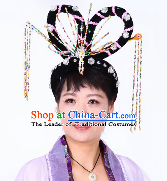 Chinese Traditional Classical Dance Hair Accessories Ancient Beijing Opera Actress Hairpins Headwear for Women