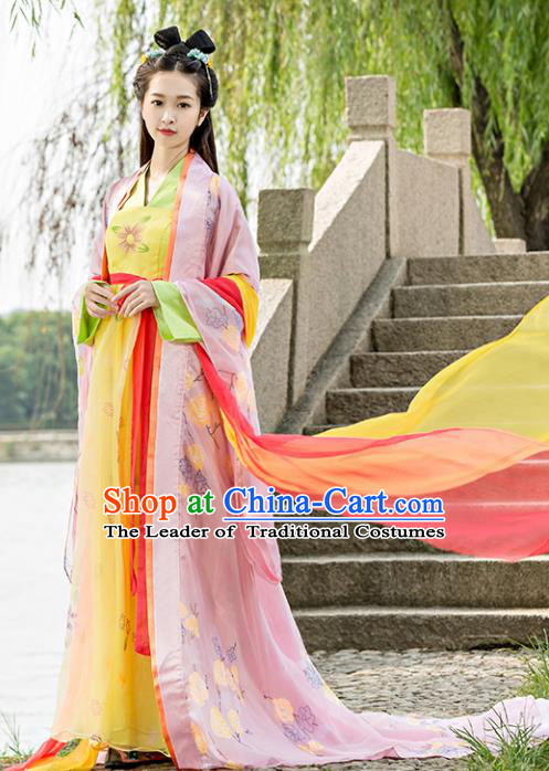 Traditional Chinese Ancient Imperial Consort Costume Tang Dynasty Palace Lady Hanfu Dress for Women