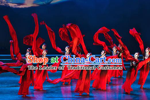 Traditional Chinese Classical Dance Costume, China Stage Performance Dress Beijing Opera Clothing for Women