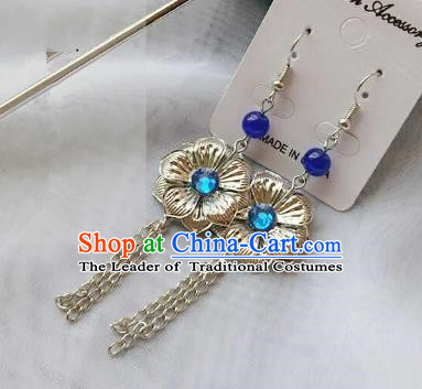 Chinese Traditional Ancient Accessories Classical Earrings Hanfu Eardrop for Women