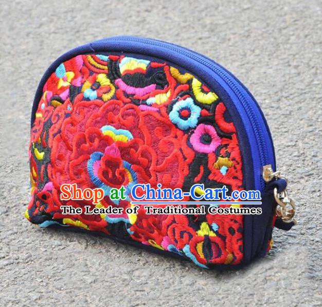Chinese Traditional Embroidery Craft Embroidered Coin Purse Handmade Handbag for Women
