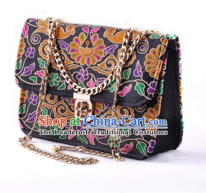 Chinese Traditional Embroidery Craft Embroidered Chain Bags Handmade Handbag for Women