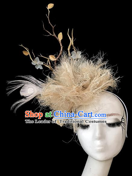 Top Grade Catwalks Hair Accessories Exaggerated Hair Clasp Modern Fancywork Headwear