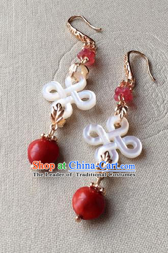 Traditional Handmade Chinese Ancient Classical Accessories Hanfu Earrings for Women