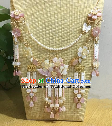 Traditional Handmade Chinese Ancient Classical Accessories Hanfu Tassel Necklace for Women