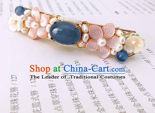 Traditional Handmade Chinese Ancient Classical Hair Accessories Pearls Hair Claw Hanfu Hairpins for Women