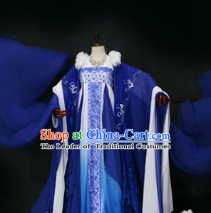 Chinese Traditional Palace Lady Costume Ancient Imperial Concubine Embroidered Hanfu Dress for Women