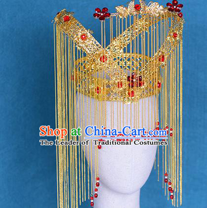 Chinese Ancient Handmade Palace Phoenix Coronet Traditional Hair Accessories Xiuhe Suit Hairpins for Women