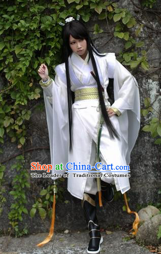 Ancient Chinese Cosplay Young Swordsman Clothing Ming Dynasty Knight Costumes for Men