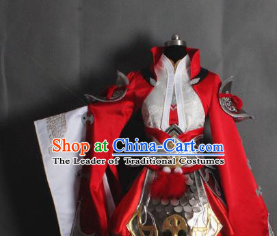 Chinese Traditional Ancient Swordswoman Embroidered Costume and Boots for Women