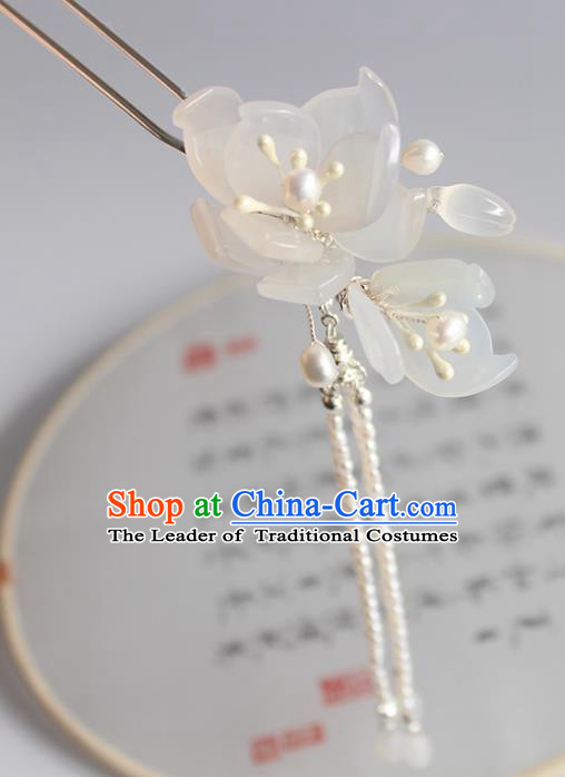 Chinese Ancient Handmade Classical Mangnolia Hair Clip Hair Accessories Hanfu Hairpins for Women