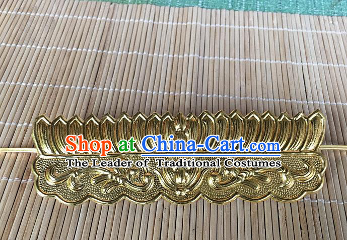 Traditional Chinese Miao Nationality Golden Lotus Tuinga Hair Accessories Hairpins for Women