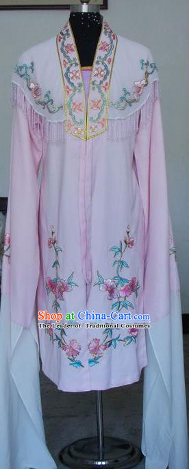 Chinese Traditional Beijing Opera Actress Pink Water Sleeve Dress China Peking Opera Princess Embroidered Costumes for Adults