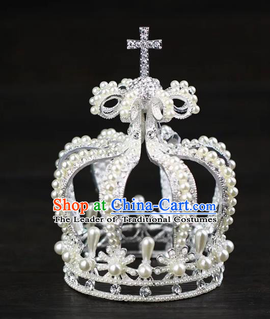 Top Grade Children Stage Performance Hair Accessories Princess Royal Crown for Kids