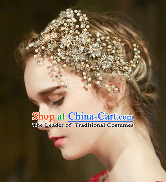 Top Grade Wedding Hair Accessories Bride Crystal Hair Clasp for Women