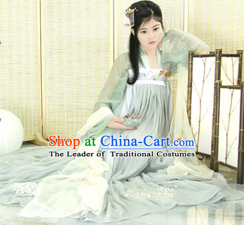 Chinese Ancient Palace Lady Hanfu Han Dynasty Imperial Concubine Queen Embroidered Historical Costumes