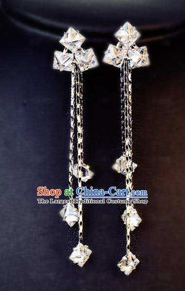 Top Grade Wedding Bride Jewelry Accessories Princess Zircon Earrings for Women