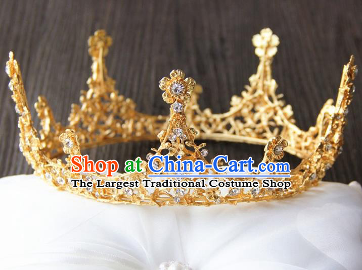 Top Grade Wedding Bride Hair Accessories Baroque Queen Royal Crown for Women