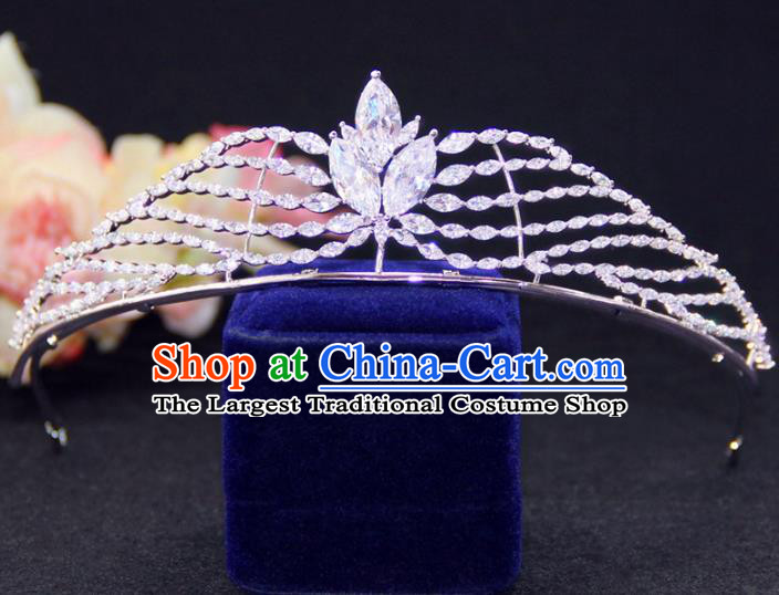 Top Grade Wedding Bride Hair Accessories Baroque Queen Crystal Royal Crown for Women