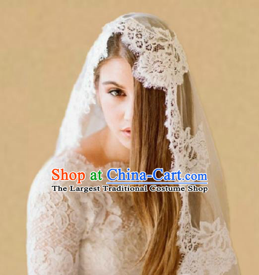 Handmade Wedding Hair Accessories Baroque Bridal Veil Headwear for Women
