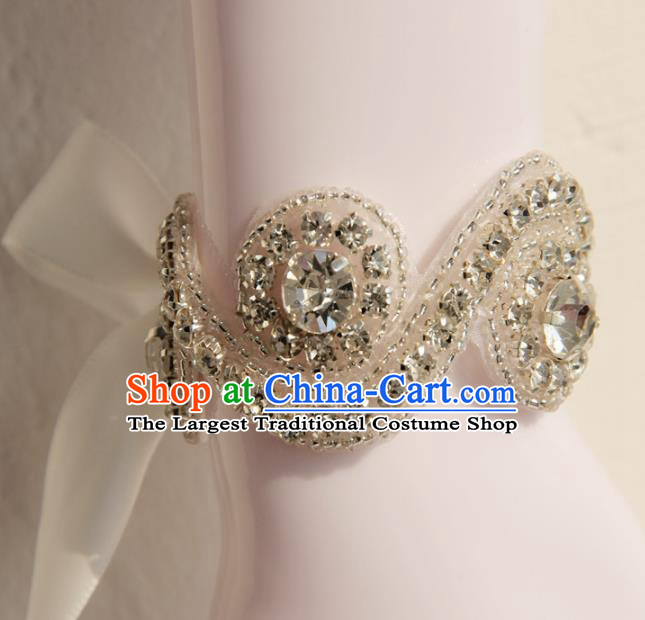 Handmade Wedding Waist Accessories Baroque Bridal Veil Crystal Bracelet for Women
