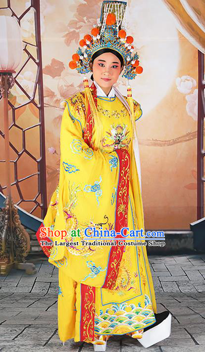 Professional Chinese Peking Opera Emperor Costume and Hat for Adults