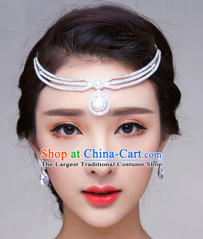 Handmade Baroque Bride Crystal Hair Clasp Royal Crown Wedding Hair Jewelry Accessories for Women