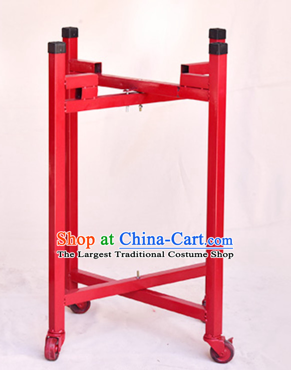 Traditional Handmade Wooden Drum Cart Drum Stand