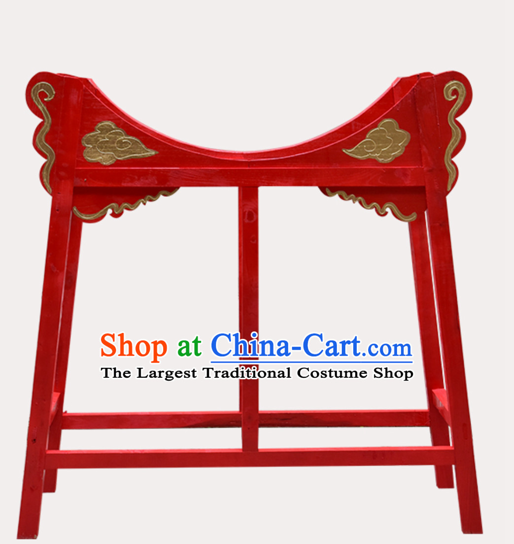 Traditional Handmade Chinese Classical Wooden Drum Cart Drum Stand Drum Accessories