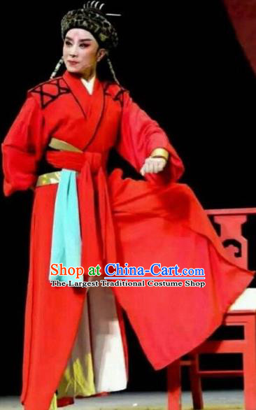 Chinese Traditional Beijing Opera Scholar Red Costume Peking Opera Niche Clothing for Adults