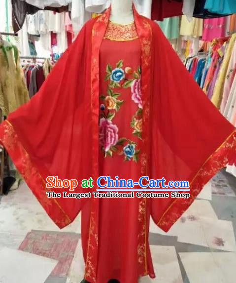 Chinese Beijing Opera Scholar Red Clothing Traditional Peking Opera Niche Costume for Adults